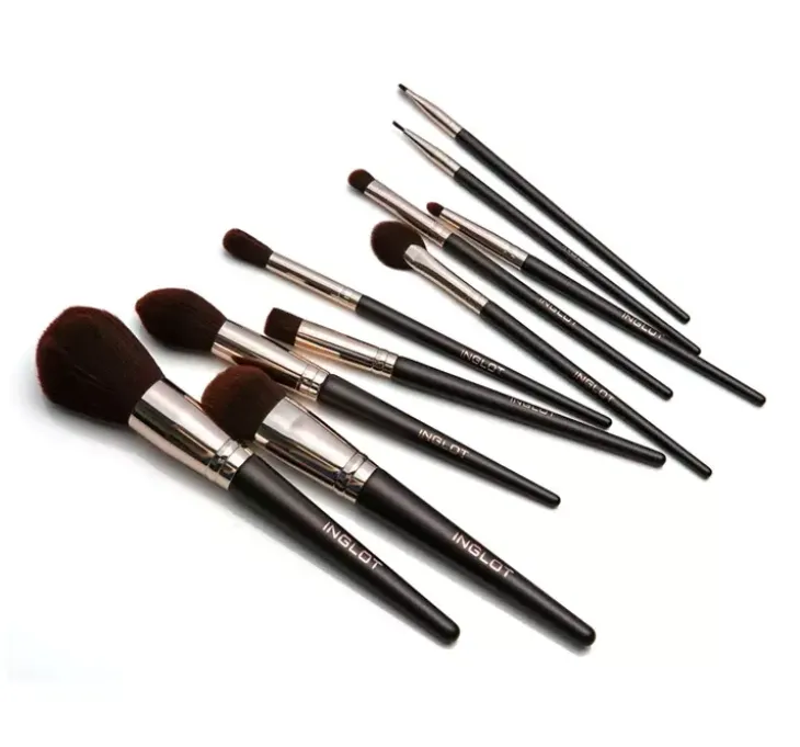 Inglot Chocolate zestaw pędzli do makijażu w etui