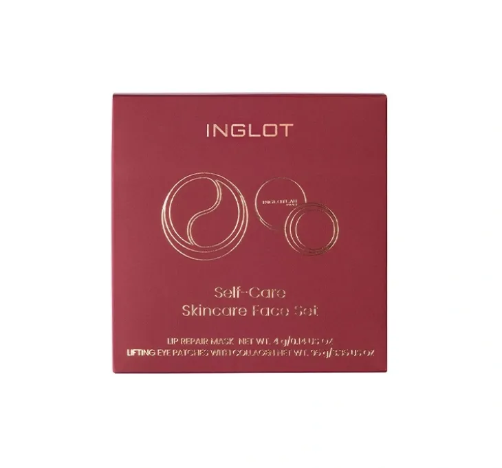 Inglot Self-Care Skincare Face Set zestaw do pielęgnacji twarzy liftingujące płatki pod oczy z kolagenem 60 sztuk + maska do ust 4 g