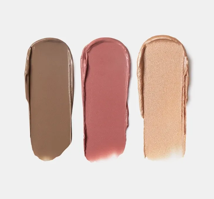 Inglot Shine & Define zestaw kosmetyków w sticku do konturowania na mokro bronzer + róż + rozświetlacz 3 x 6,2 g