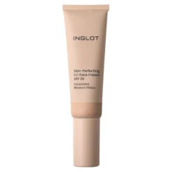 Inglot Skin-Perfecting lekki krem do twarzy CC z filtrem mineralnym SPF30 504 Light-Medium Neutral 30 ml