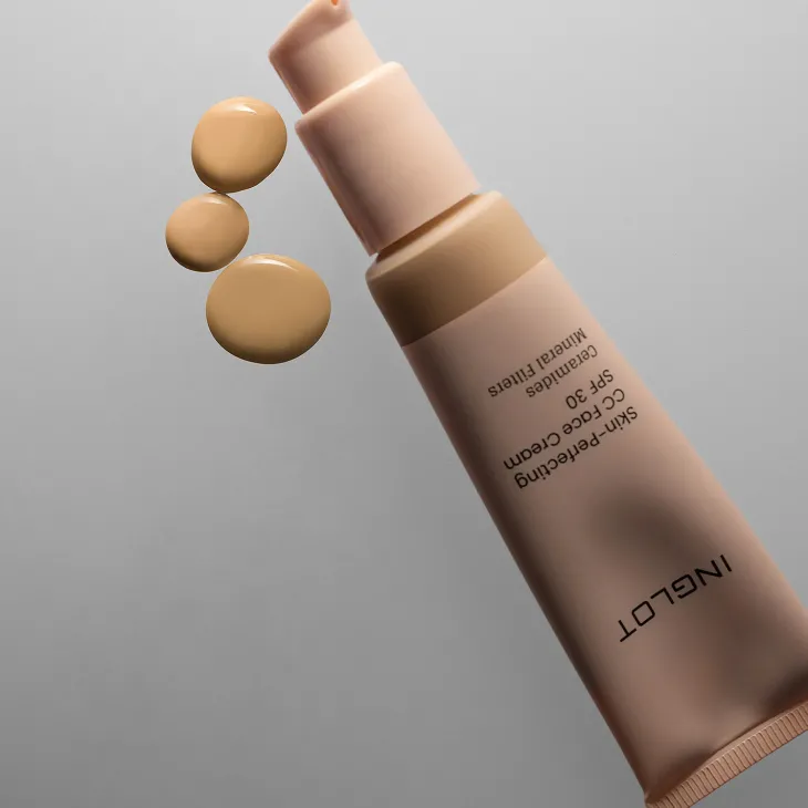 Inglot Skin-Perfecting lekki krem do twarzy CC z filtrem mineralnym SPF30 506 Medium Warm 30 ml