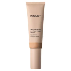 Inglot Skin-Perfecting lekki krem do twarzy CC z filtrem mineralnym SPF30 508 Medium-Deep Warm Golden 30 ml