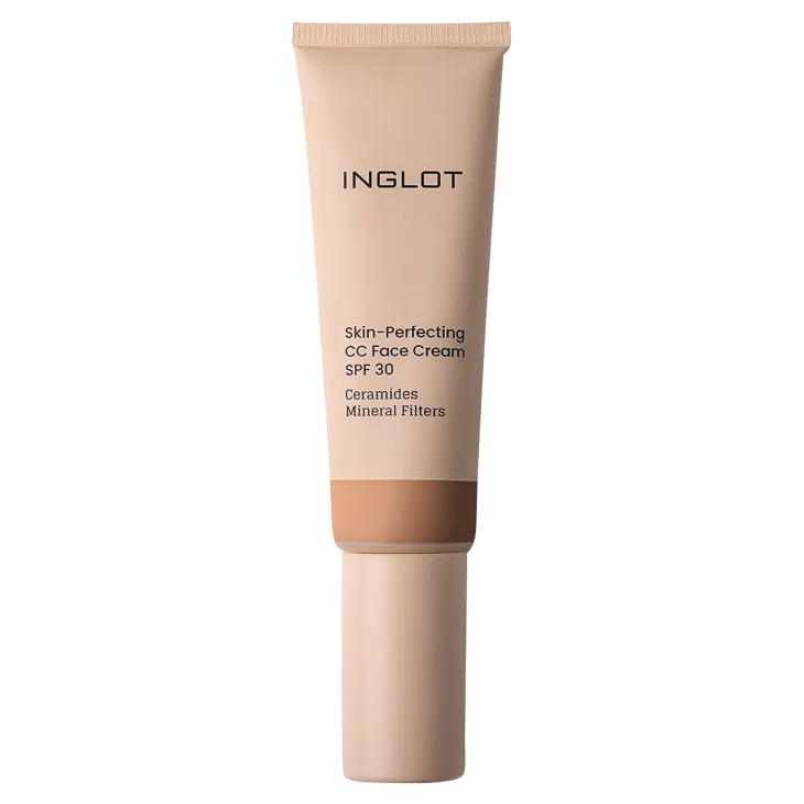 Inglot Skin-Perfecting lekki krem do twarzy CC z filtrem mineralnym SPF30 509 Medium-Deep Warm 30 ml