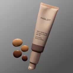 Inglot Skin-Perfecting lekki krem do twarzy CC z filtrem mineralnym SPF30 511 Deep Warm 30 ml