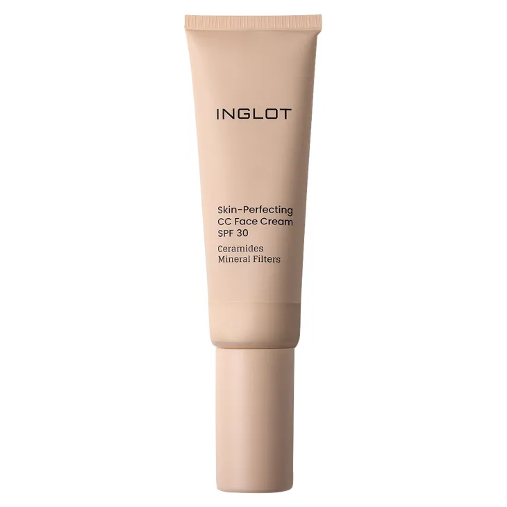 Inglot Skin-Perfecting lekki krem do twarzy CC z filtrem mineralnym SPF30 502 Light Neutral 30 ml