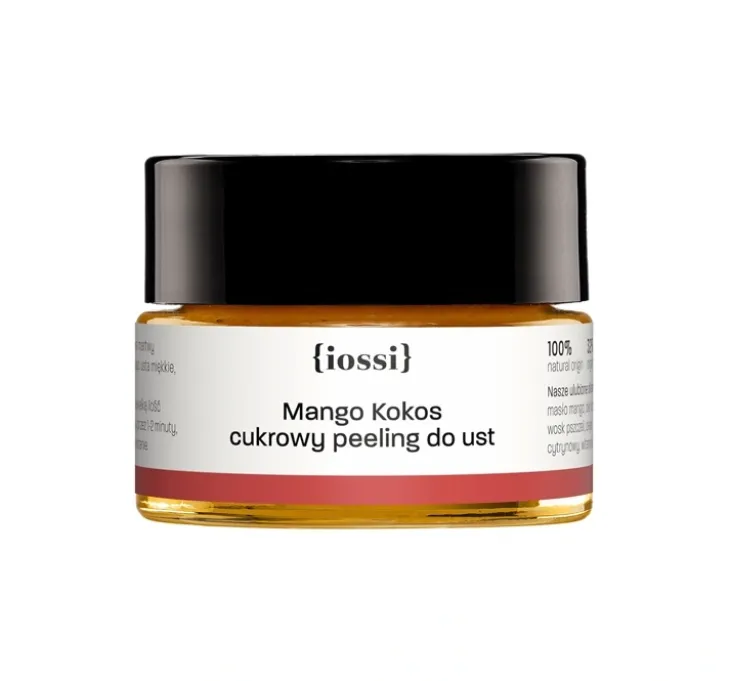 Iossi Cukrowy peeling do ust z woskiem pszczelim Mango Kokos 15ml