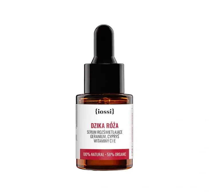 Iossi Dzika Róża serum rozświetlające z geranium, cyprysem i witaminami C i E 10ml
