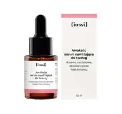 Iossi Nawilżające serum do twarzy z awokado, drzewem sandałowym i kwasem hialuronowym 10ml