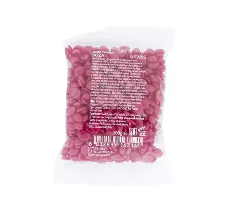ITALWAX HOT FILM WAX WOSK DO DEPILACJI W GRANULKACH RÓŻANY 100G