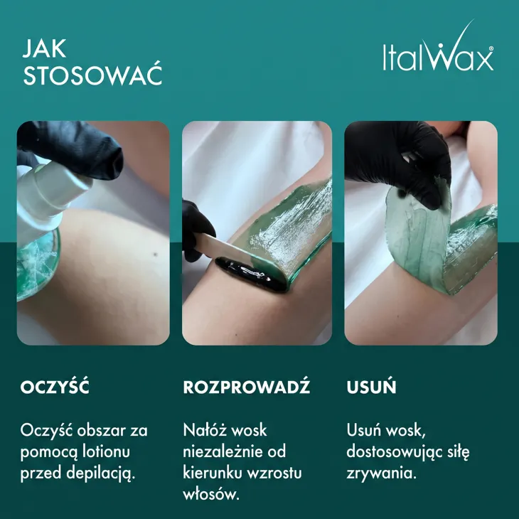 ItalWax twardy wosk do depilacji w granulkach Azulenowy 1000 g