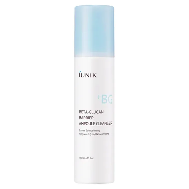 iUNIK Beta Glucan Barrier Ampoule Cleanser delikatny żel do mycia twarzy 120 ml