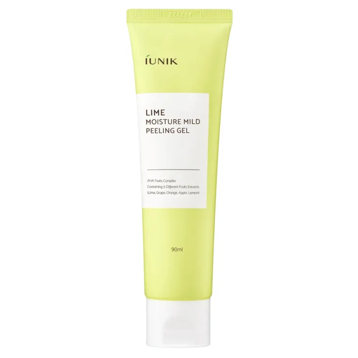 iUNIK Lime Moisture Mild Peeling Gel łagodny peeling żelowy do twarzy z naturalnym kompleksem owoców AHA 90 ml