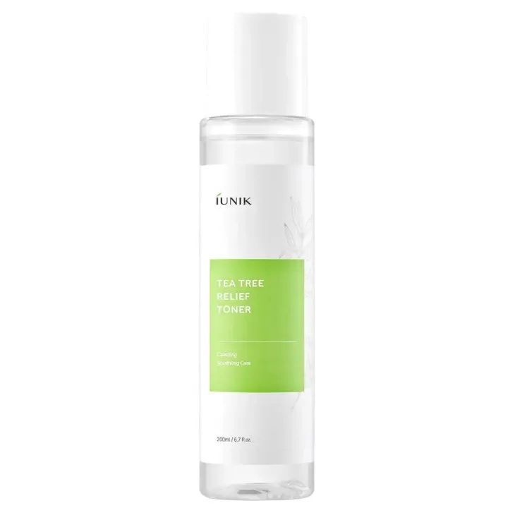 iUNIK Tea Tree Relief Toner łagodzący tonik do twarzy z wodą z drzewa herbacianego 200 ml