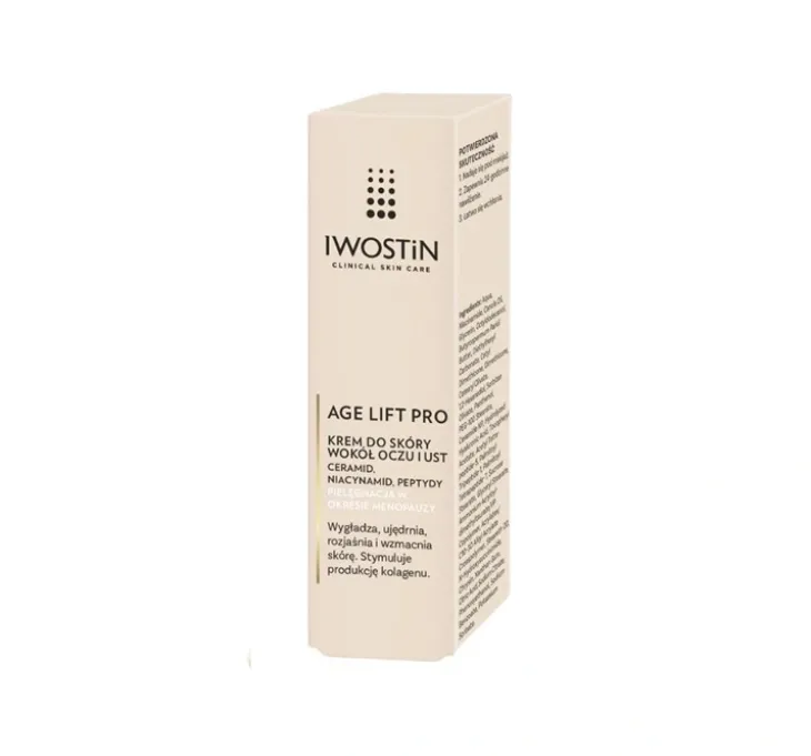 Iwostin Age Lift Pro krem na okolice oczu i ust dla skóry dojrzałej w okresie menopauzy 15 ml