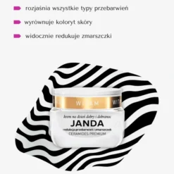 Janda Ceramides Premium krem suplementacyjny o zwiększonej skuteczności, redukcja przebarwień i zmarszczek 50 ml