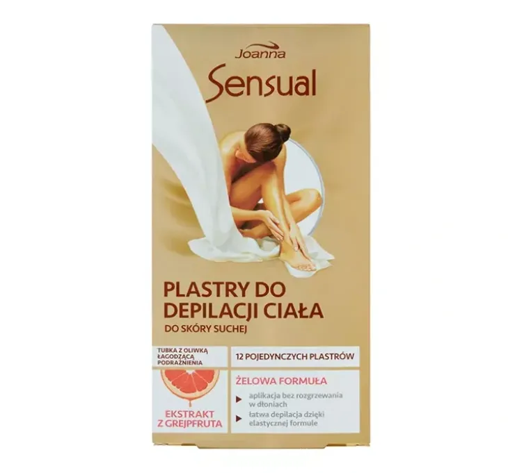 Joanna Sensual żelowe plastry do depilacji ciała grejpfrut 12 sztuk