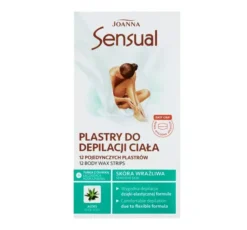 Joanna Sensual plastry do depilacji nóg i ciała z aloesem dla skóry wrażliwej 12 sztuk