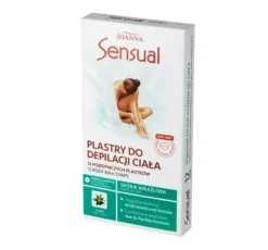Joanna Sensual plastry do depilacji nóg i ciała z aloesem dla skóry wrażliwej 12 sztuk