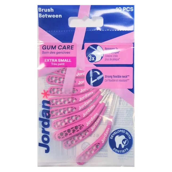 Jordan Brush Between Gum Care czyściki do przestrzeni międzyzębowych Extra Small 10 sztuk