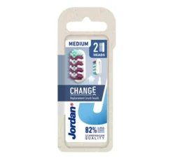JORDAN CHANGE WYMIENNE GŁÓWKI DO SZCZOTECZKI DO ZĘBÓW MEDIUM 2 SZTUKI