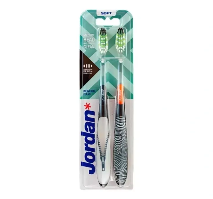 JORDAN INDIVIDUAL CLEAN 2-PACK SZCZOTECZKI DO ZĘBÓW SOFT