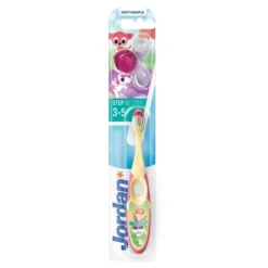 Jordan Step By Step 2 szczoteczka do zębów dla dziewczynek w wieku 3-5 lat Soft