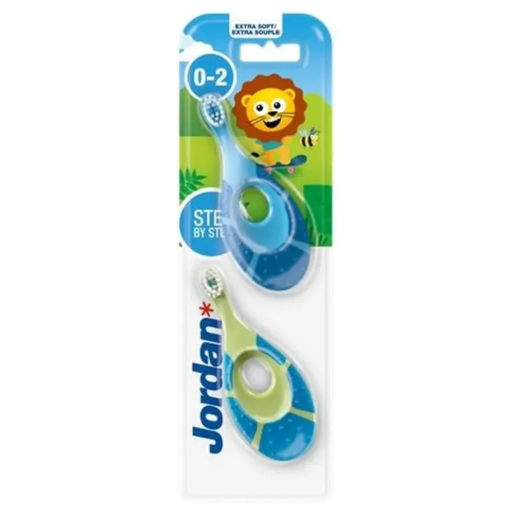 Jordan Step By Step 1 szczoteczki do zębów dla dzieci w wieku 0-2 lat Ultrasoft 2 szt