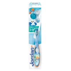 Jordan Step By Step 2 szczoteczka do zębów dla chłopców w wieku 3-5 lat Soft