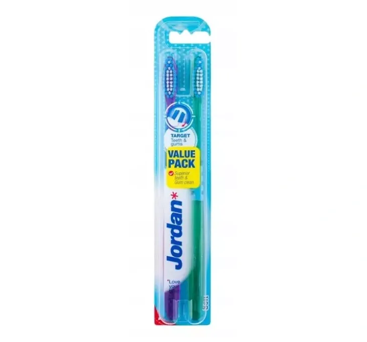 Jordan Target Teeth & Gums 2-Pack szczoteczki do zębów Medium