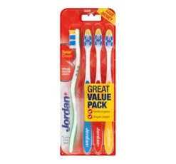 Jordan Total Clean 4-Pack szczoteczki do zębów Soft