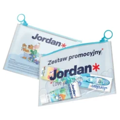 Jordan zestaw owocowa pasta do zębów 0-5 lat 50 ml + szczoteczka do zębów 3-5 lat + kosmetyczka