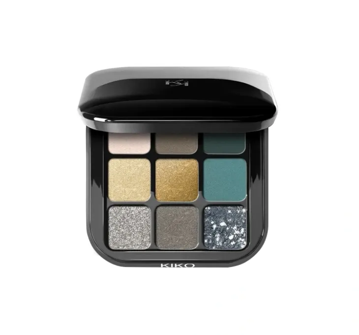KIKO Milano Glamour Multi Finish mini paletka cieni 06 Green Vibes 2,5g
