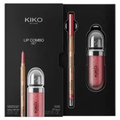 KIKO Milano Lip Combo Set zestaw do makijażu ust 01 błyszczyk 6,5 ml + konturówka 0,35 g