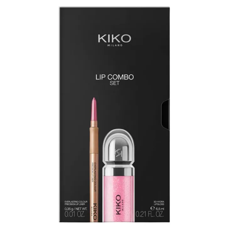 KIKO Milano Lip Combo Set zestaw do makijażu ust 02 błyszczyk 6,5 ml + konturówka 0,35 g