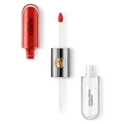 KIKO Milano Unlimited Double Touch dwuetapowa płynna pomadka do ust 107 Cherry Red 2x3ml