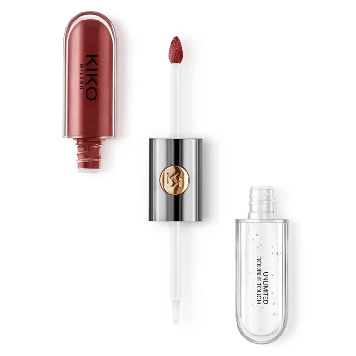 KIKO Milano Unlimited Double Touch dwuetapowa płynna pomadka do ust 105 Scarlet Red 2x3ml