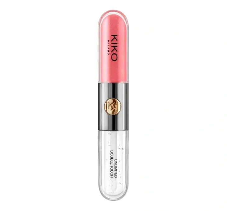 KIKO Milano Unlimited Double Touch dwuetapowa płynna pomadka do ust 112 Satin Peach Rose 2x3 ml