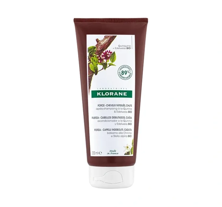 Klorane Chinina i Organiczna Szarotka odżywka do włosów wypadających 200 ml