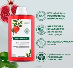 Klorane Granat szampon do włosów farbowanych 400 ml