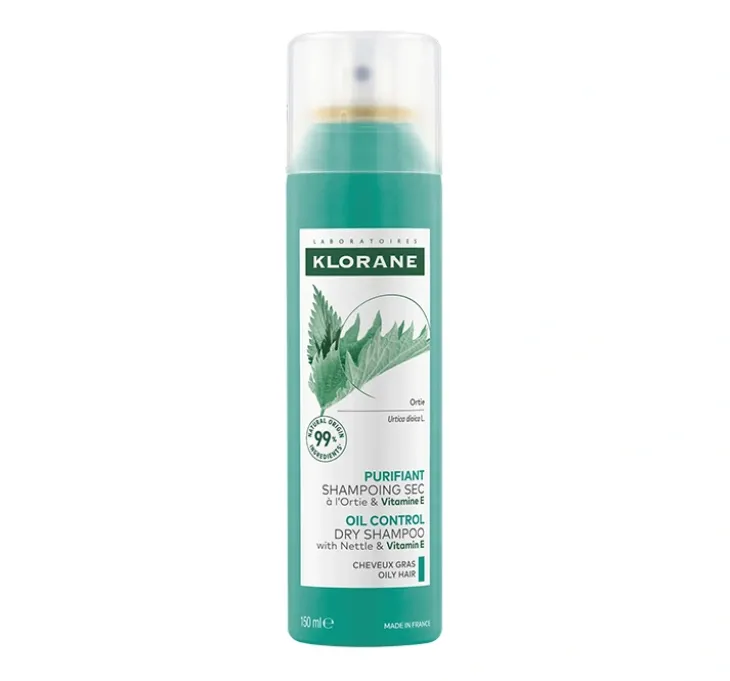 Klorane Organiczna Pokrzywa suchy szampon do włosów przetłuszczających się 150 ml