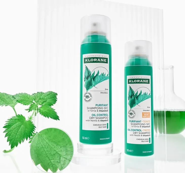 Klorane Organiczna Pokrzywa suchy szampon do włosów przetłuszczających się 150 ml