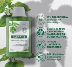 Klorane Organiczna Pokrzywa szampon do włosów przetłuszczających się 200 ml