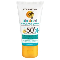 Kolastyna dla dzieci wrażliwa skóra emulsja ochronna do twarzy i ciała SPF50+ ochrona 4D wysoko wodoodporna 50 ml