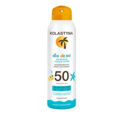KOLASTYNA TRANSPARENTNY SPRAY OCHRONNY DLA DZIECI NA MOKRĄ I SUCHĄ SKÓRĘ SPF50 150ML