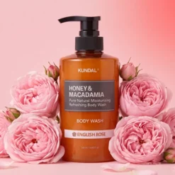 Kundal Honey & Macadamia nawilżający żel pod prysznic English Rose 500 ml