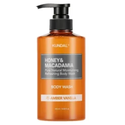 Kundal Honey & Macadamia nawilżający żel pod prysznic Amber Vanilla 500 ml