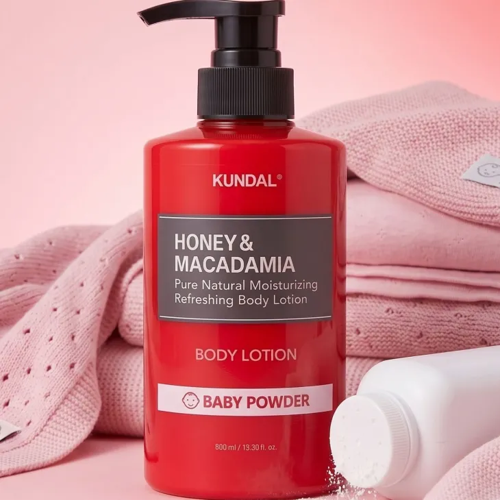 Kundal Honey & Macadamia nawilżający balsam do ciała Baby Powder 500 ml