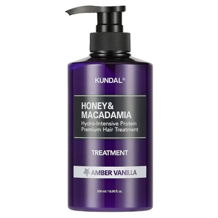 Kundal Honey & Macadamia proteinowa odżywka do włosów Amber Vanilla 500 ml