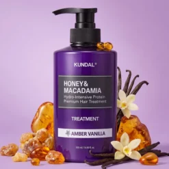 Kundal Honey & Macadamia proteinowa odżywka do włosów Amber Vanilla 500 ml