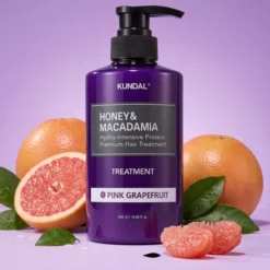 Kundal Honey & Macadamia proteinowa odżywka do włosów Pink Grapefruit 500 ml